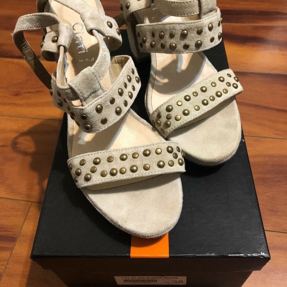 Cinti Heels Beige Color With decorative Studs S38